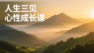 人生三见心性成长课,见天地众生自己,搞透人性安顿身心,活出清晰自我,内在富足无价-万象聊项目