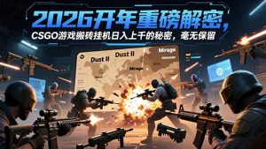 2026开年重磅解密，CSGO游戏搬砖挂机日入上千的秘密，毫无保留-万象聊项目