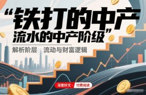 付费文章:铁打的中产,流水的中产阶级-万象聊项目