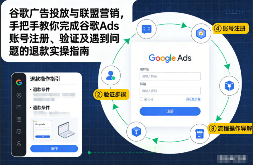 谷歌广告投放与联盟营销，手把手教你完成谷歌Ads账号注册、验证及遇到问题的退款实操指南-万象聊项目