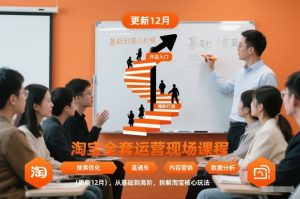 淘宝全套运营现场课程(更新12月),从基础到高阶,拆解淘宝核心玩法-万象聊项目