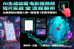AI生成动画电影视频短片实战全流程解析,从剧本到分镜到人物一致性等手把手教你-万象聊项目