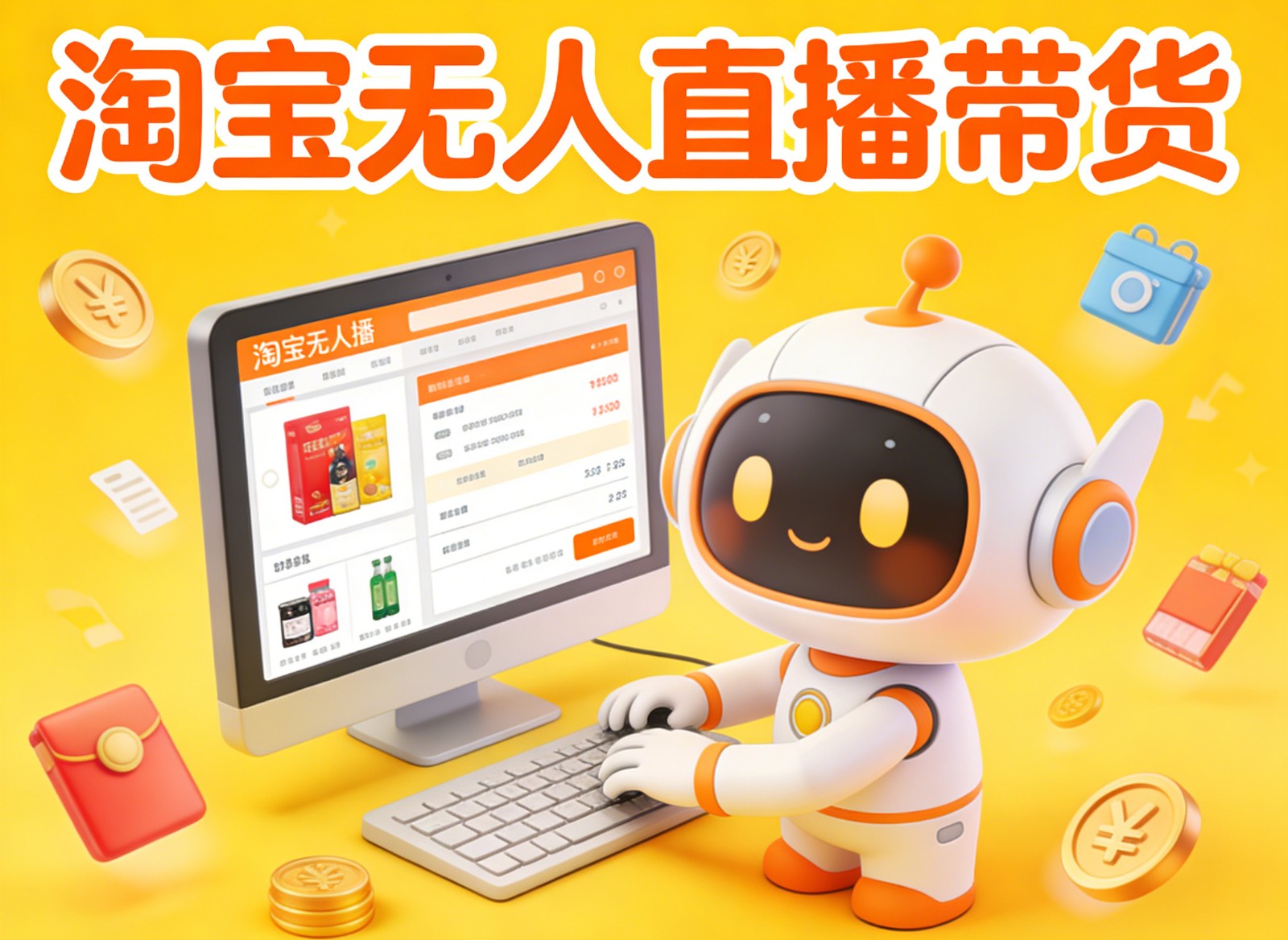 淘宝无人直播带货，24小时自动卖货，月佣金1W+，不违规不封号，不用露脸-万象聊项目