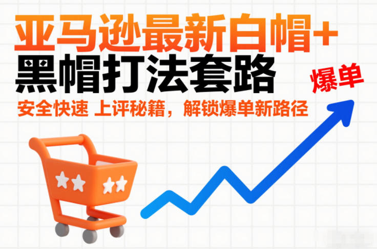 亚马逊最新白帽+黑帽打法套路，安全快速上评秘籍，解锁爆单新路径-万象聊项目