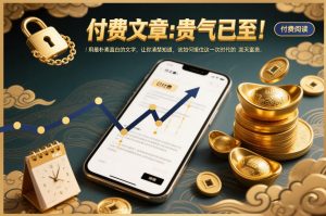 付费文章：贵气已至！用最朴素直白的文字，让你清楚知道，该如何接住这一次时代的泼天富贵-万象聊项目