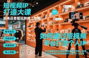 短视频ip打造大课，实体店老板玩转线上攻略-万象聊项目