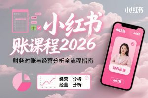 小红书对账课程2026，财务对账与经营分析全流程指南-万象聊项目