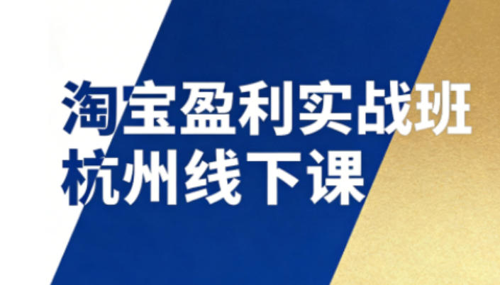淘宝盈利实战班杭州线下课12月26-28日(音频+字幕)，帮你掌握SOP流程+12门核心技术-万象聊项目