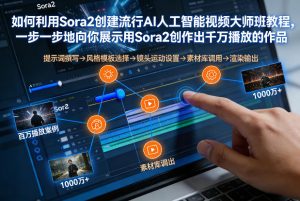 如何利用Sora2创建流行AI人工智能视频大师班,一步一步地向你展示用Sora2创作出千万播放的作品-万象聊项目