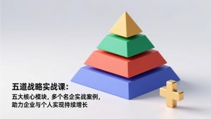 五道战略实战课:五大核心模块,多个名企实战案例,助力企业与个人实现持续增长-万象聊项目
