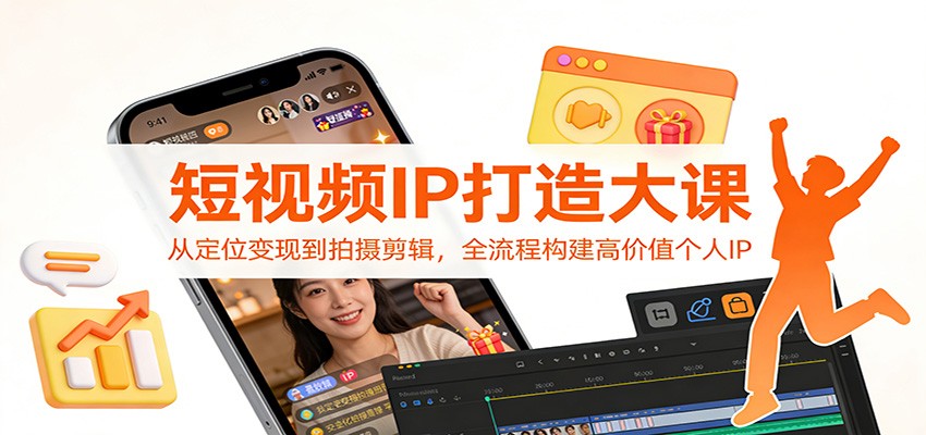 短视频IP打造大课：从定位变现到拍摄剪辑，全流程构建高价值个人IP-万象聊项目