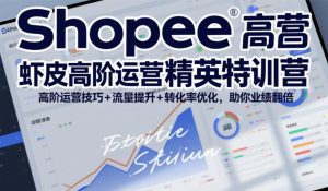 Shopee虾皮高阶运营精英特训营,高阶运营技巧+流量提升+转化率优化,助你业绩翻倍-万象聊项目