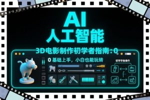 AI人工智能3D电影制作初学者指南：0基础上手，小白也能玩转-万象聊项目