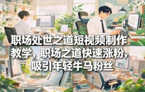 职场处世之道短视频制作教学,职场之道快速涨粉,吸引年轻牛马粉丝-万象聊项目