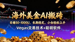【海外美金AI搬砖】Vegas交易技术+聪明软件，日赚50-1000U，长期稳定，小白轻松上手。-万象聊项目