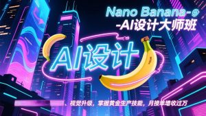 Nano Banana-AI设计大师班，修图合成、广告创作、视觉升级，掌握黄金生产技能，月接单增收过万-万象聊项目