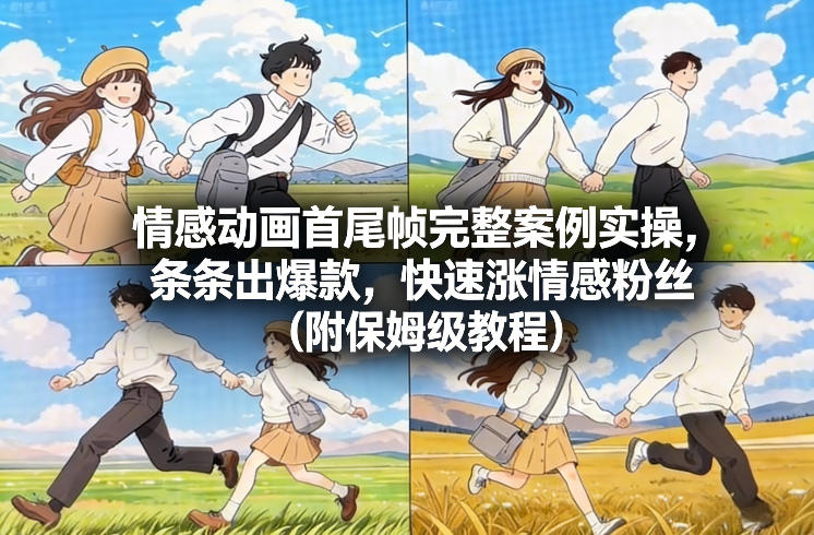 情感动画首尾帧完整案例实操，条条出爆款，快速涨情感粉丝(附保姆级教程)-万象聊项目
