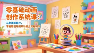 零基础动画创作系统课:从剧本到成片,掌握原创短视频动画全流程制作-万象聊项目