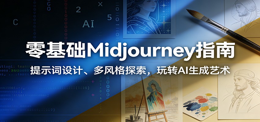 零基础Midjourney指南：提示词设计、多风格探索，玩转AI生成艺术-万象聊项目