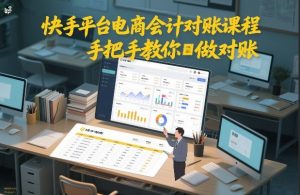 快手平台电商会计对账课程，手把手教你做对账-万象聊项目
