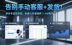 告别手动客服+发货!拼多多虚拟项目,机器人托管稳賺1-5W每月【揭秘】-万象聊项目