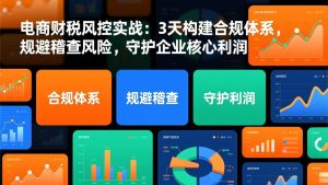 电商财税风控实战:3天构建合规体系,规避稽查风险,守护企业核心利润-万象聊项目