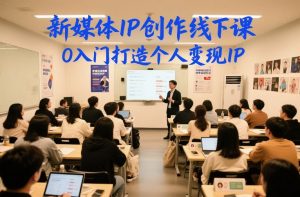 新媒体IP创作线下课，0入门打造个人变现IP-万象聊项目