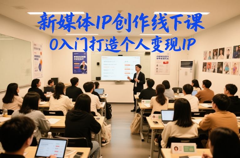 新媒体IP创作线下课，0入门打造个人变现IP-万象聊项目
