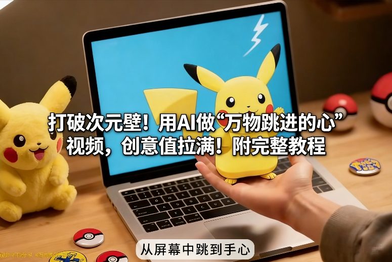打破次元壁！用AI做【万物跳进手心】视频，创意值拉满！附完整教程-万象聊项目