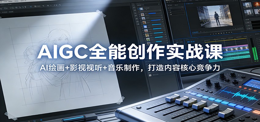 AIGC全能创作实战课：AI绘画+影视视听+音乐制作，打造内容核心竞争力-万象聊项目