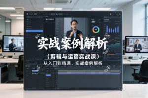 剪辑与运营实战课,从入门到精通,实战案例解析(更新2026)-万象聊项目