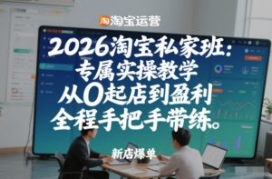 2026淘宝私家班：专属实操教学，从0起店到盈利，全程手把手带练-万象聊项目