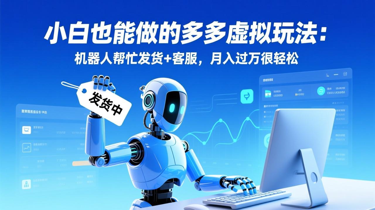 小白也能做的多多虚拟玩法：机器人帮忙发货+客服，月入过万很轻松-万象聊项目