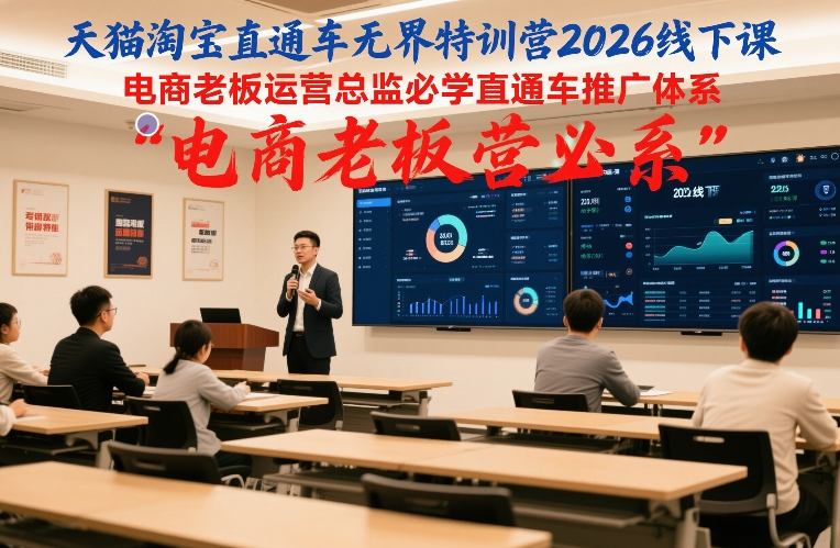 天猫淘宝直通车无界特训营2026线下课，电商老板运营总监必学直通车推广体系-万象聊项目