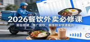 2026餐饮外卖必修课：前台搭建，推广提权，新手创业快速盈利-万象聊项目
