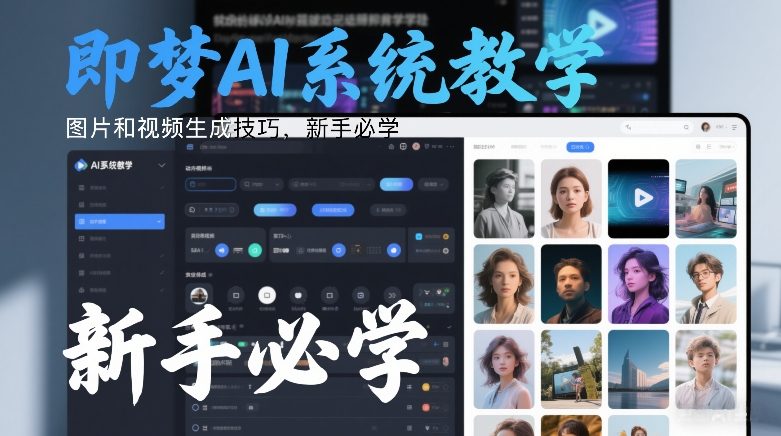 即梦AI系统教学，图片和视频生成技巧，新手必学-万象聊项目