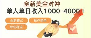 日赚1700—4000+，全新美金对冲项目，合规稳定，创业优选，可放大。-万象聊项目