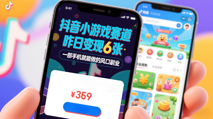 抖音小游戏赛道，昨日变现600+，零基础一部手机就能做的风口副业【揭秘】-万象聊项目