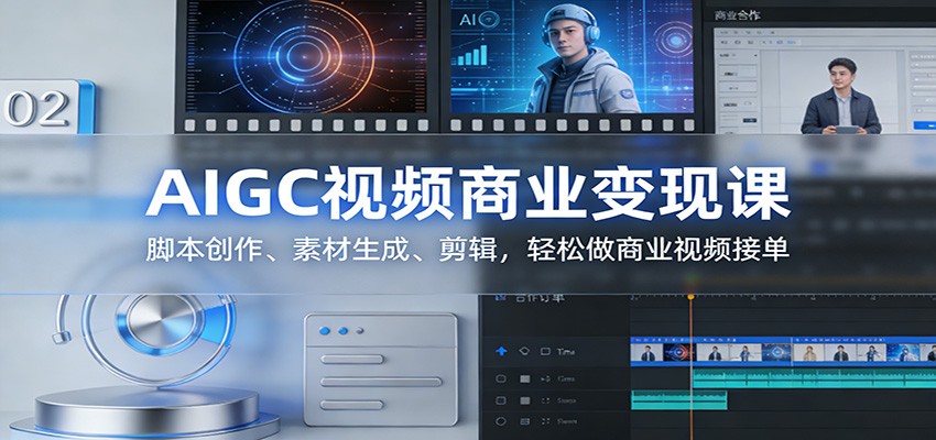 AIGC视频商业变现课：脚本创作、素材生成、剪辑，轻松做商业视频接单-万象聊项目