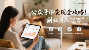 公众号IP变现全攻略,学习定位、AI写作、钩子设计与转化,构建获客闭环,副业月入过万-万象聊项目