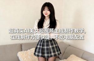 超真实AI美女短视频生成制作教学，在线制作方便快捷，不吃电脑配置，快速起号涨粉-万象聊项目