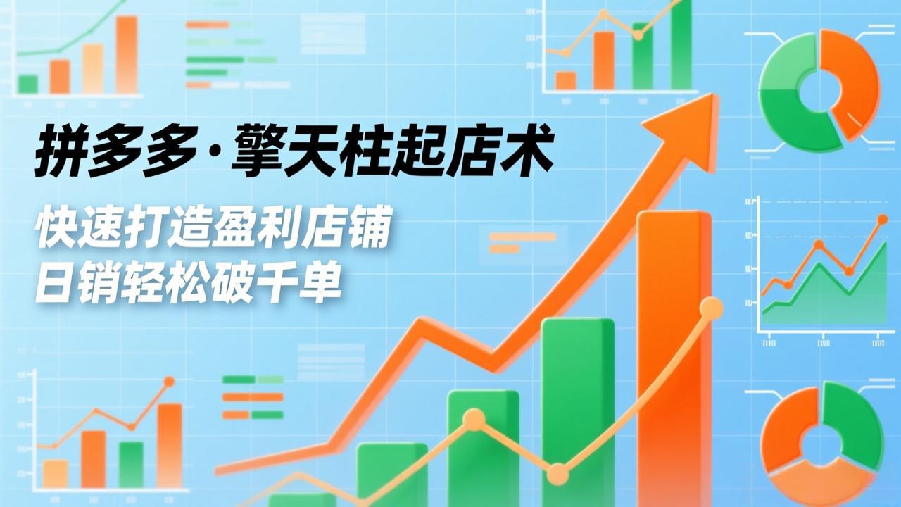 拼多多·擎天柱起店术，爆流布局、利润起飞、不断流，快速打造盈利店铺，日销破千单(更新-万象聊项目