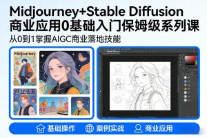 AIGC商业应用Midjourney+Stable Diffusion教程，0基础入门保姆级系列课-万象聊项目