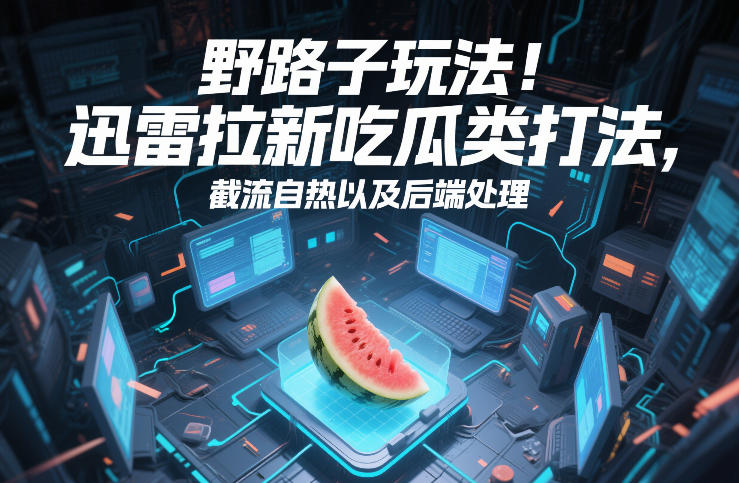 野路子玩法！迅雷拉新吃瓜类打法，截流自热以及后端处理-万象聊项目