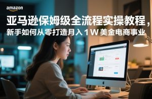 亚马逊保姆级全流程实操教程，新手如何从零打造月入1W美金电商事业-万象聊项目