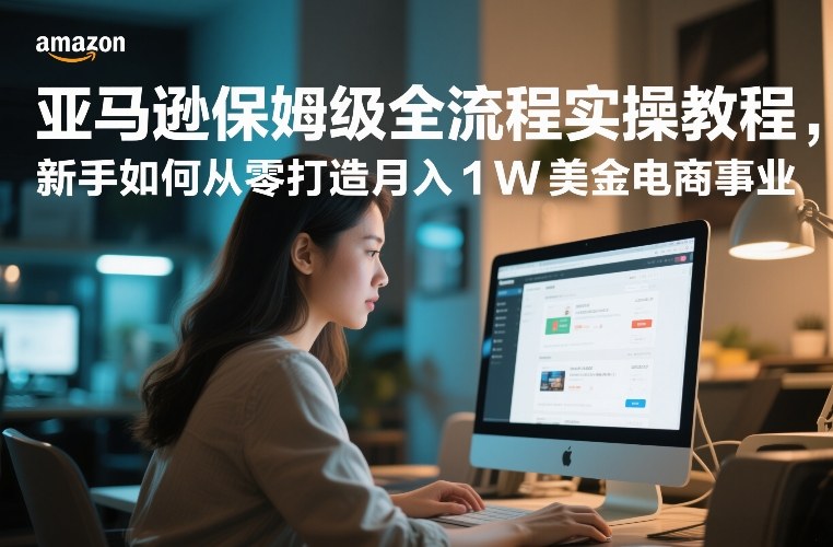亚马逊保姆级全流程实操教程，新手如何从零打造月入1W美金电商事业-万象聊项目