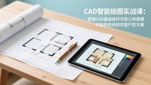 CAD智能绘图实战课：掌握CAD基础操作与核心快捷键，并能熟练绘制完整户型方案-万象聊项目