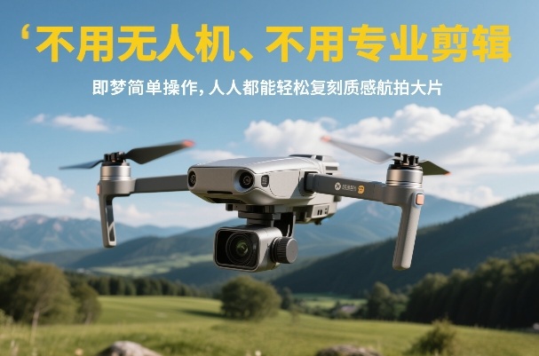 不用无人机、不用专业剪辑，即梦简单操作，人人都能轻松复刻质感航拍大片-万象聊项目