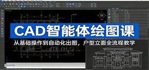 CAD智能体绘图课：从基础操作到自动化出图，户型立面全流程教学-万象聊项目