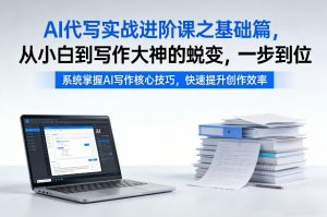 AI代写实战进阶课之基础篇,从小白到写作大神的蜕变,一步到位【揭秘】-万象聊项目